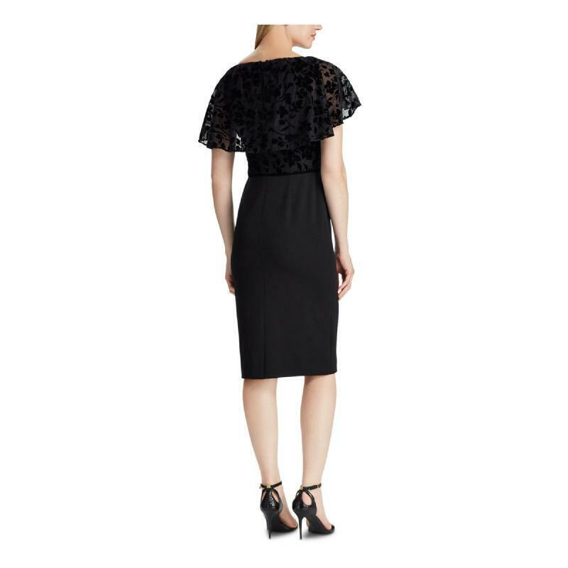 NEW! Lauren Ralph Lauren Women's 4 Floral Cap Sleeve Jewel Neck Dress NWT $195