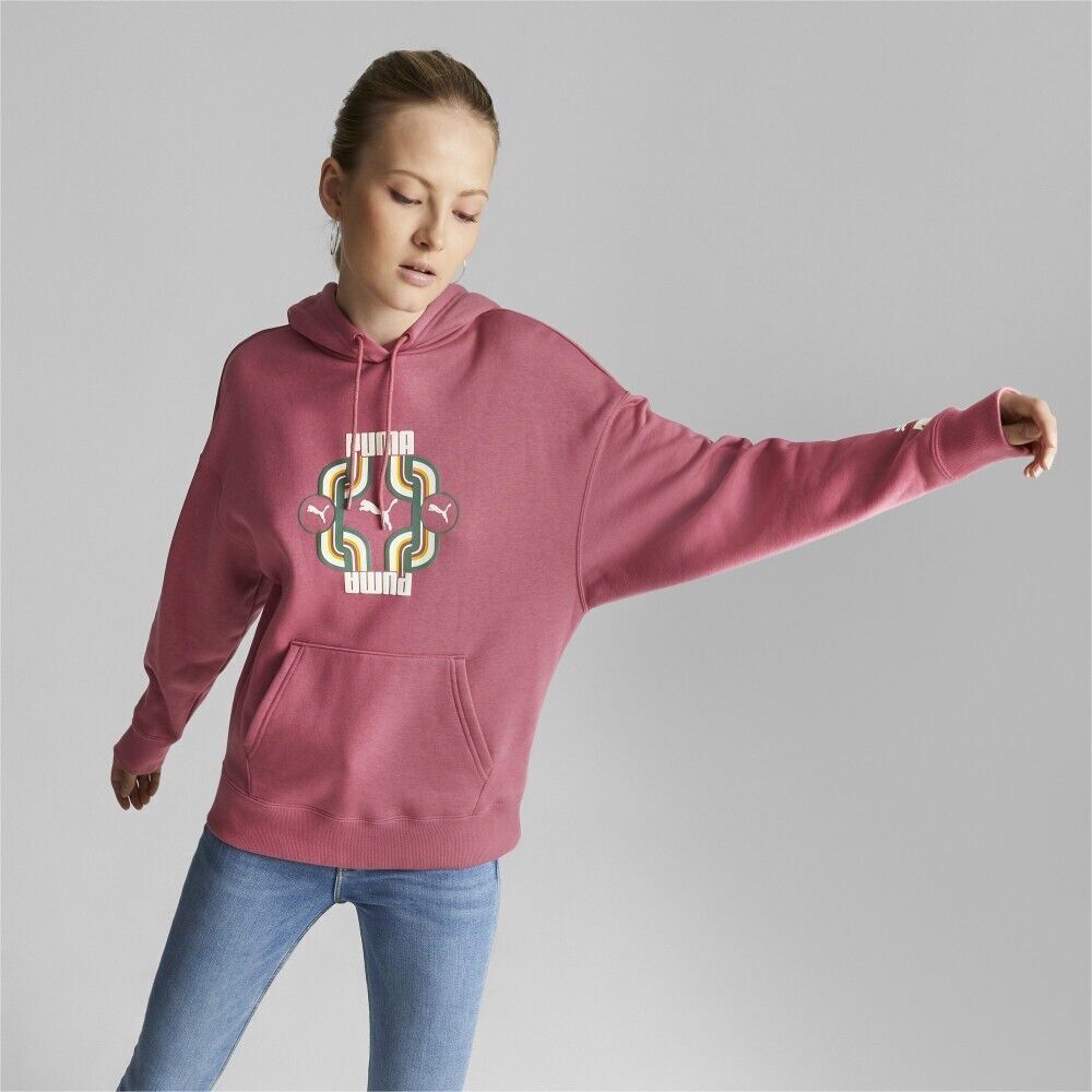NEW! Puma Women's XL Classics 70s Fleece Hoodie Sweatshirt