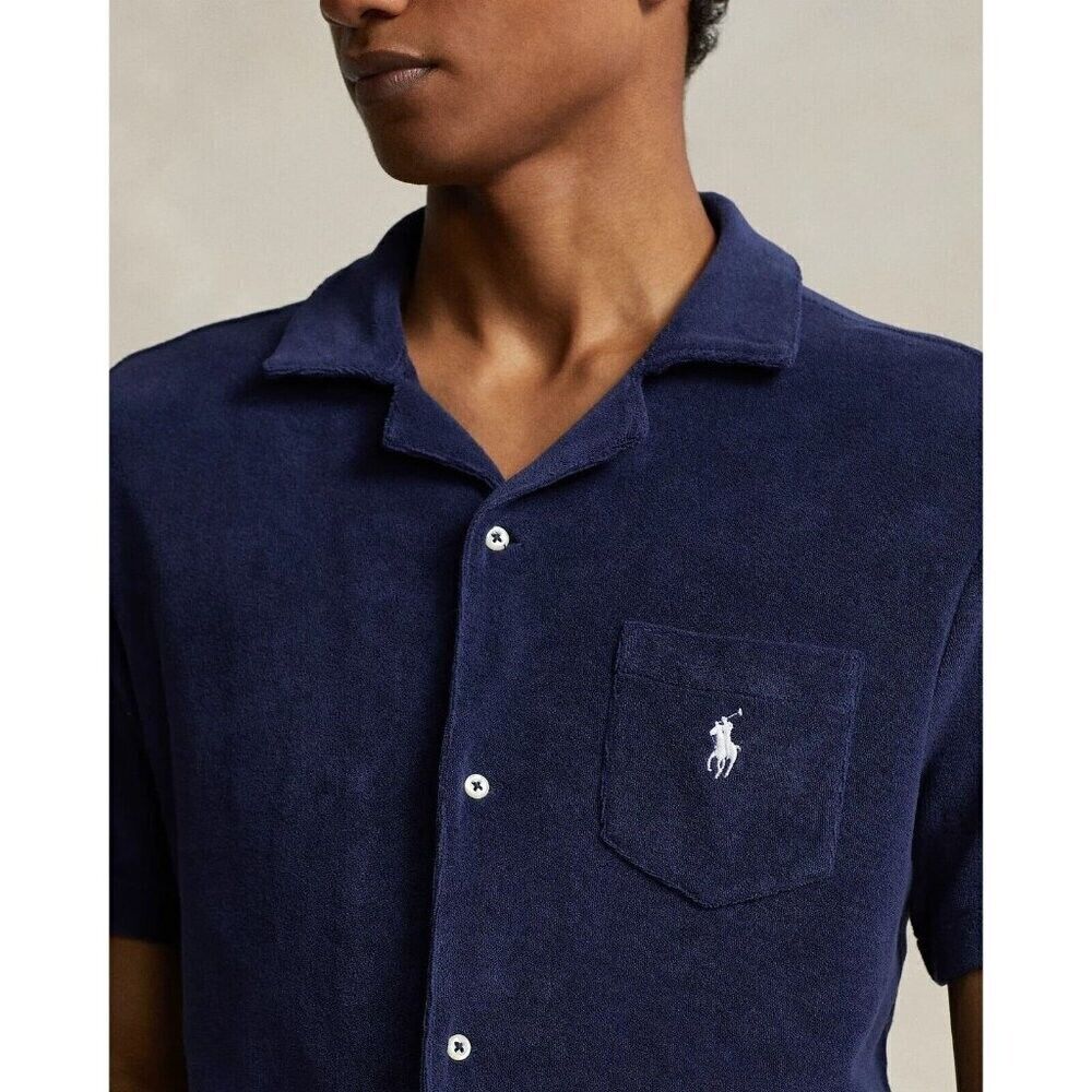 NEW! Polo Ralph Lauren Men's L Terry Camp Shirt NWT $125