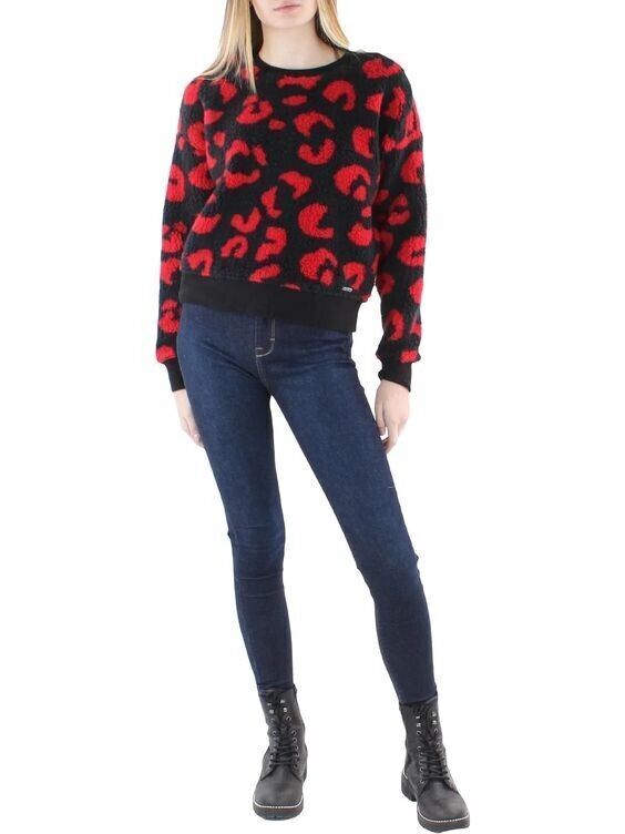 NEW! DKNY Women's M Long-Sleeve Printed Crewneck Sweater NWT $89