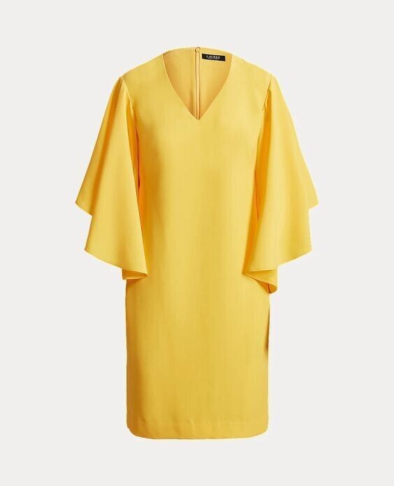 NEW! Lauren Ralph Lauren Women's 12 Ruffle-Sleeve Cocktail Dress NWT $175
