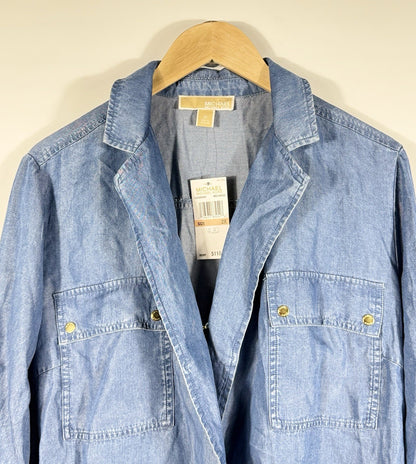 NEW Michael Kors Women's 2X Long Sleeve Denim Shirt • Reg Price $110