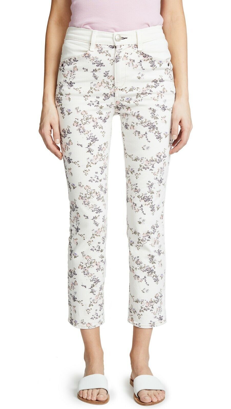 NEW! Rag & Bone Women's 29 Ellie Floral Cropped Straight-Leg Jeans NWT $265