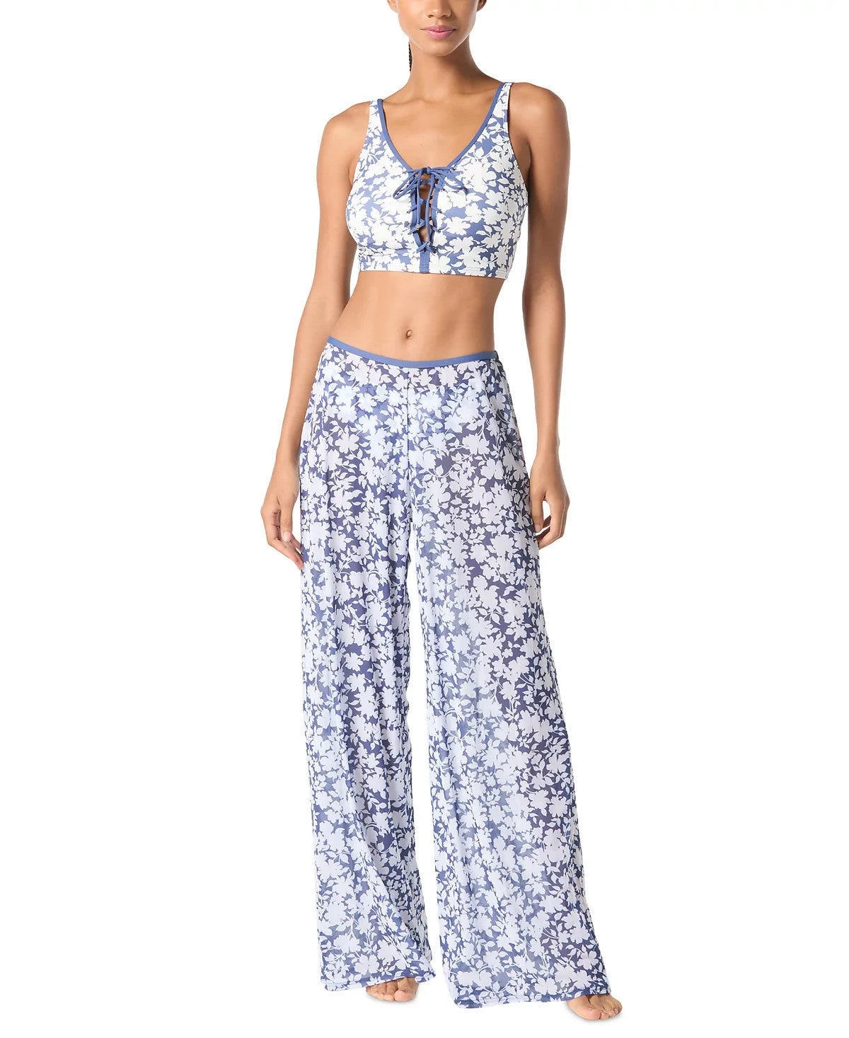 NEW Michael Kors Women's M Printed Pull On Cover-Up Pants NWT $94