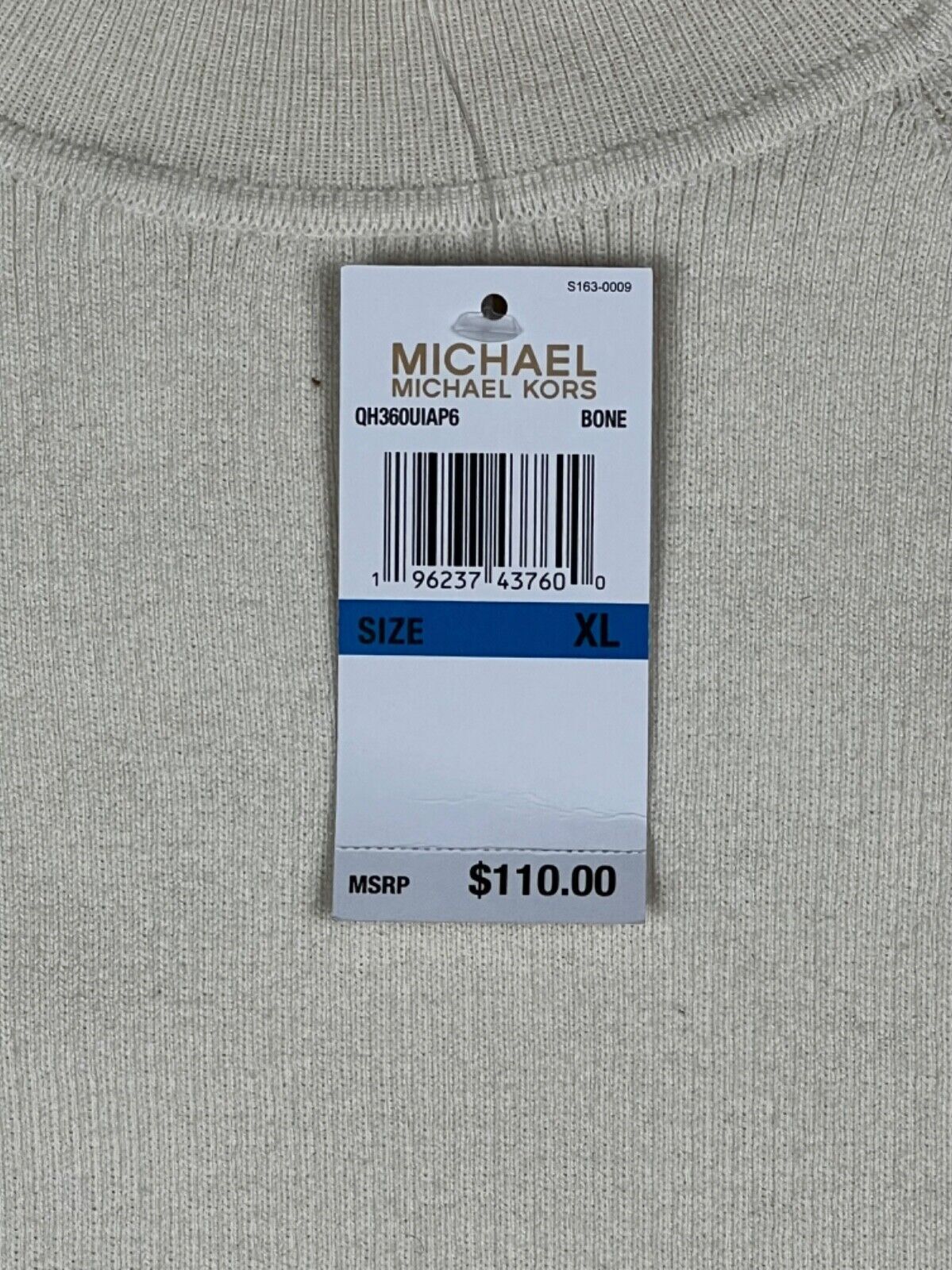 NEW! MICHAEL Michael Kors Women's XL Button Cuff  Sweater In Bone NWT $110