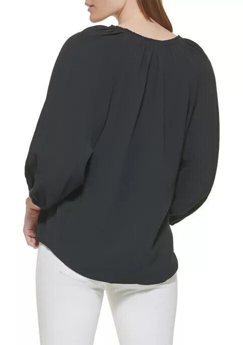 NEW! Calvin Klein Women's Size S Split Neck Gauze Blouse NWT $79.50