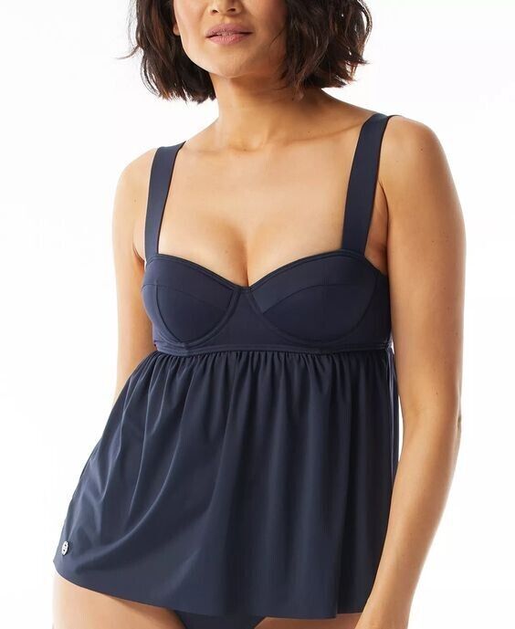 NEW! MICHAEL Michael Kors Women's L Baby Doll Tankini Top NWT $118