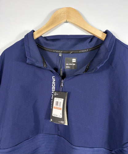 NEW Under Armour Men's 3XL Funnel neck Half Zip Jacket In Blue NWT $120