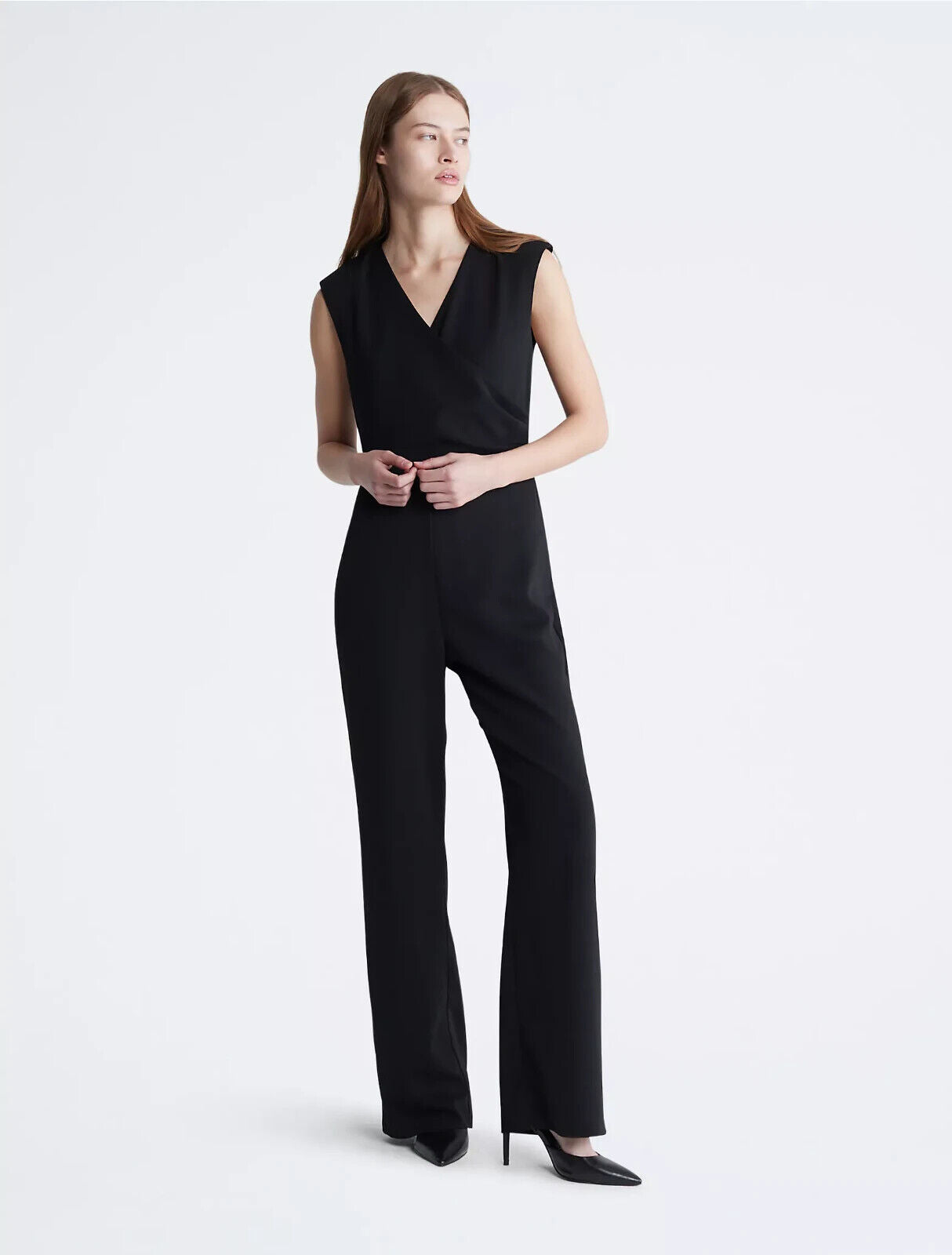 NEW! Calvin Klein Women's 14 Sleeveless Wrap Jumpsuit NWT $139