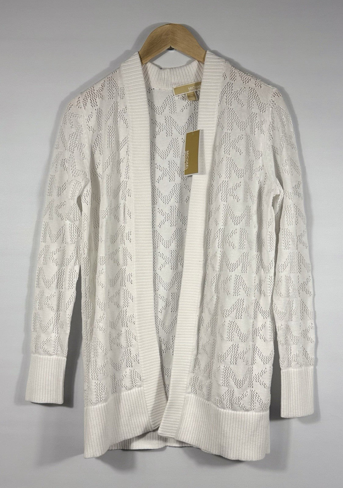 NEW Michael Kors Women's S Logo Open Front Cardigan NWT $125