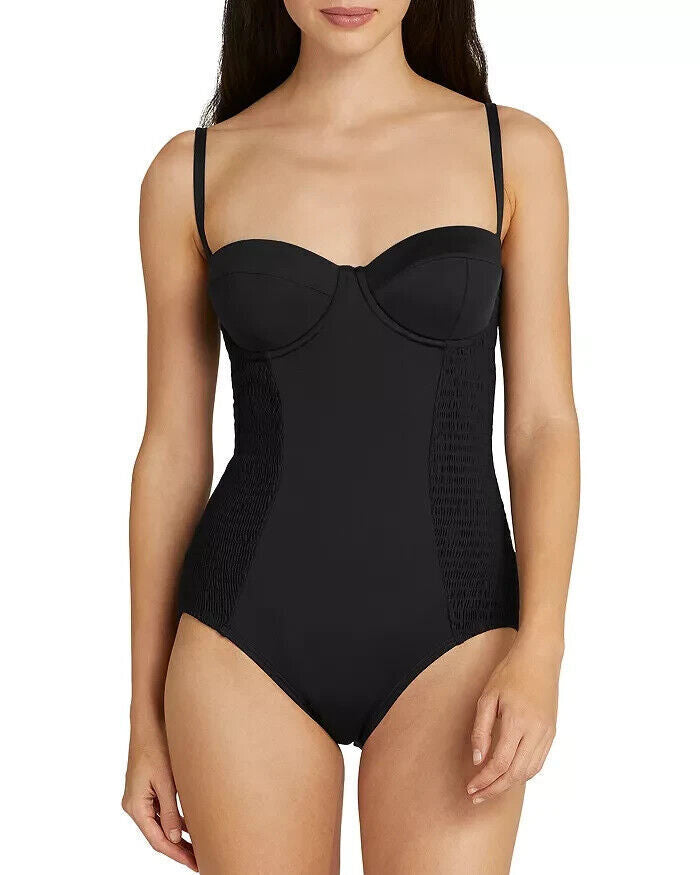 Kate Spade Women's Smocked Underwire One-Piece Swimsuit