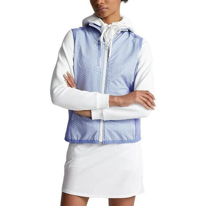 NEW RLX Golf Ralph Lauren Women's Printed Terry Sleeveless Full-Zip Vest
