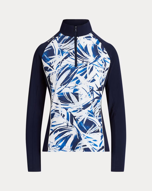 NEW RLX Ralph Lauren Women's L Stretch Jersey Quarter-Zip Pullover NWT $148