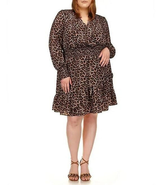 NEW! MICHAEL Michael Kors Women's Plus 3X Julia Smocked-Waist Dress NWT $165