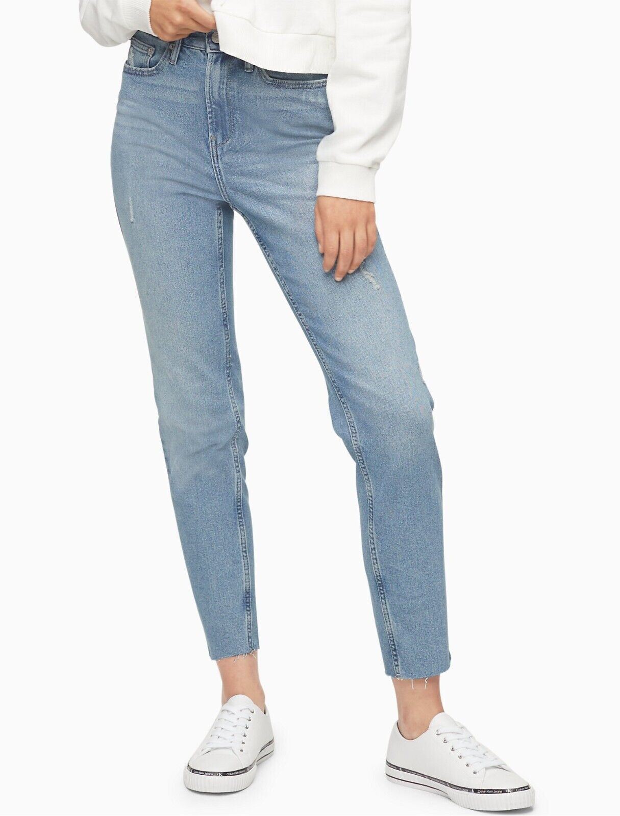 NEW! Calvin Klein Women's 14/32 Straight Fit High Rise Jeans NWT $79.50