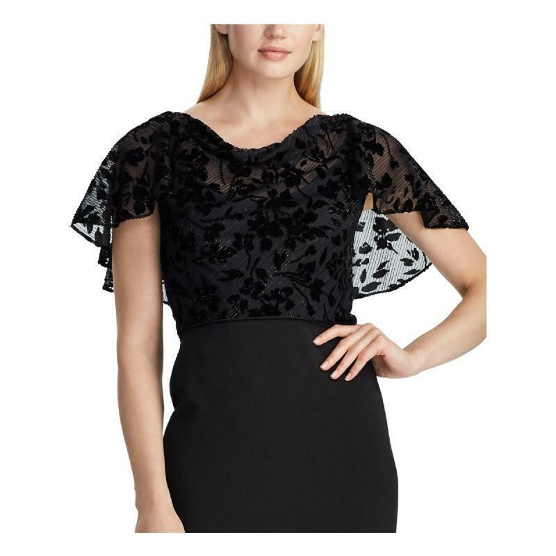 NEW! Lauren Ralph Lauren Women's 4 Floral Cap Sleeve Jewel Neck Dress NWT $195
