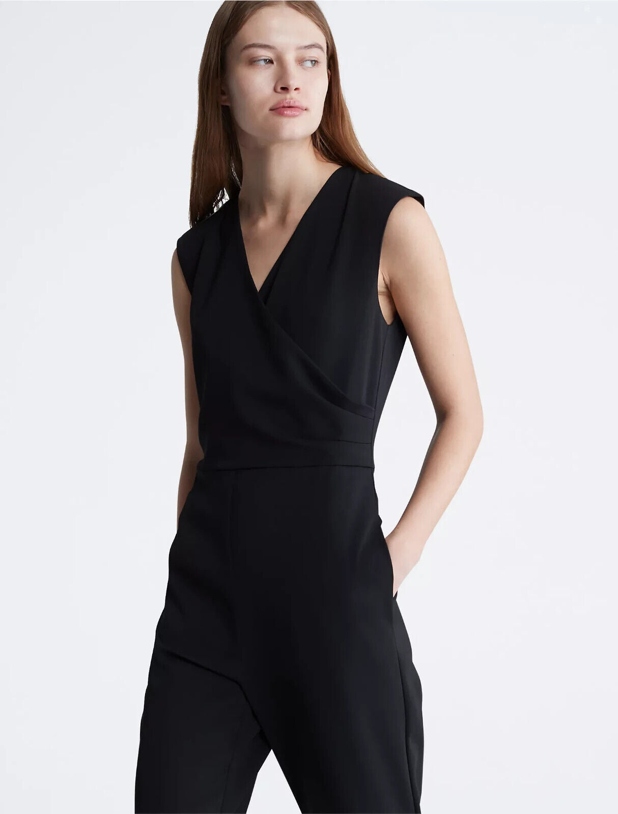 NEW! Calvin Klein Women's 14 Sleeveless Wrap Jumpsuit NWT $139