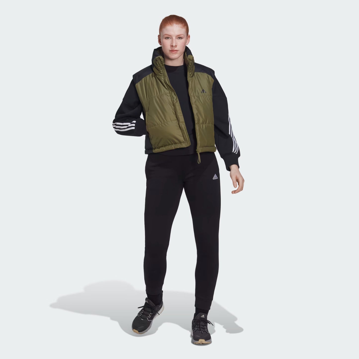 NEW! Adidas Women's XL Sportswear 3-Stripes Insulated Zip Vest