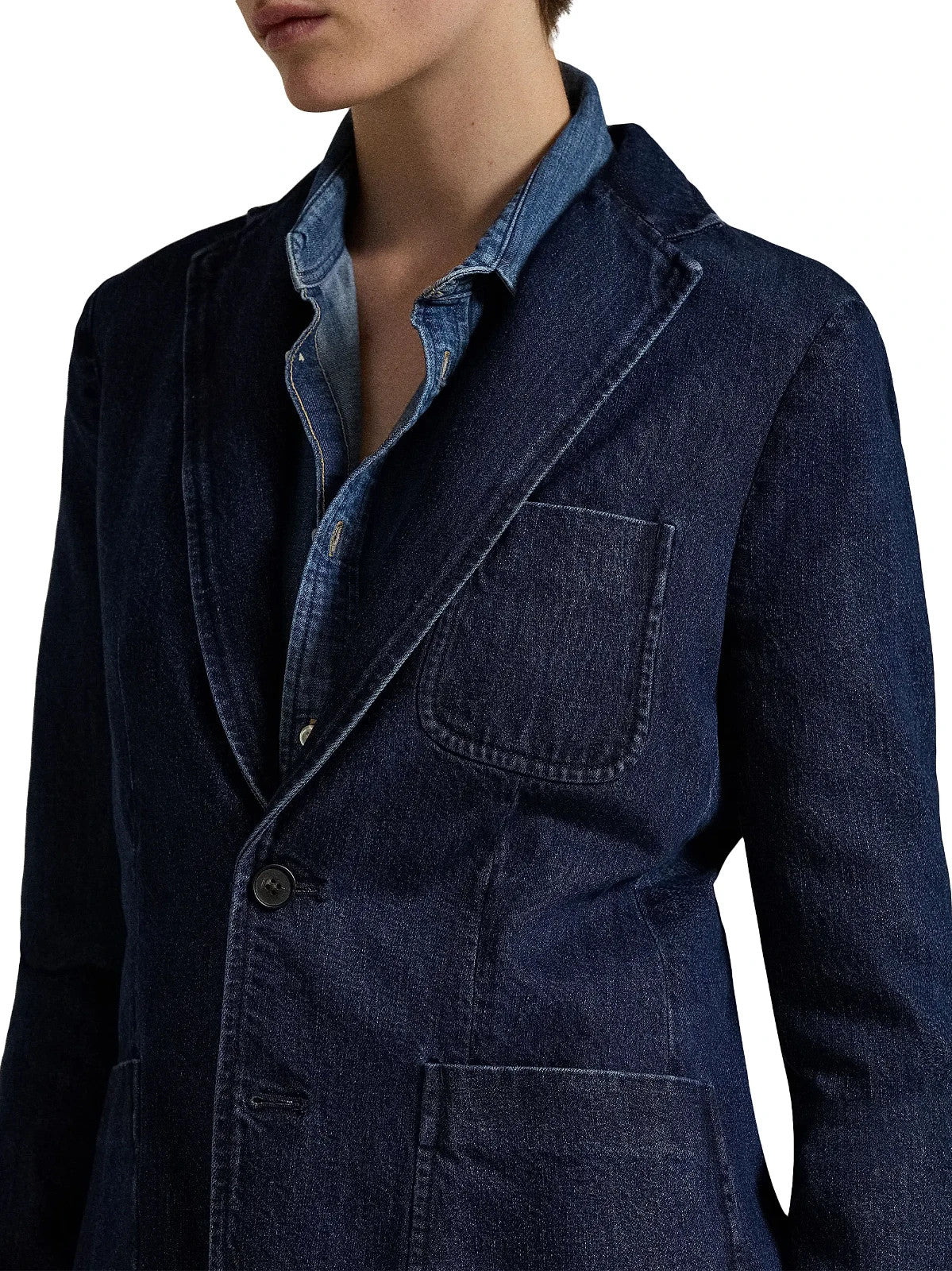 NEW Polo Ralph Lauren Women's 6 Cotton Denim Single-Breasted Blazer NWT $498