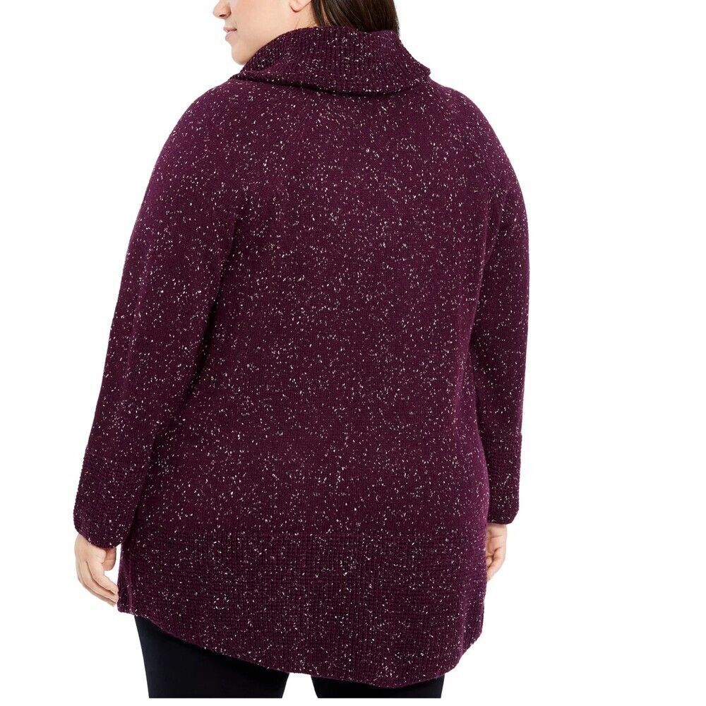 NEW! Calvin Klein Women's Plus Size 3X Space-Dye Cowlneck Sweater NWT $99.50