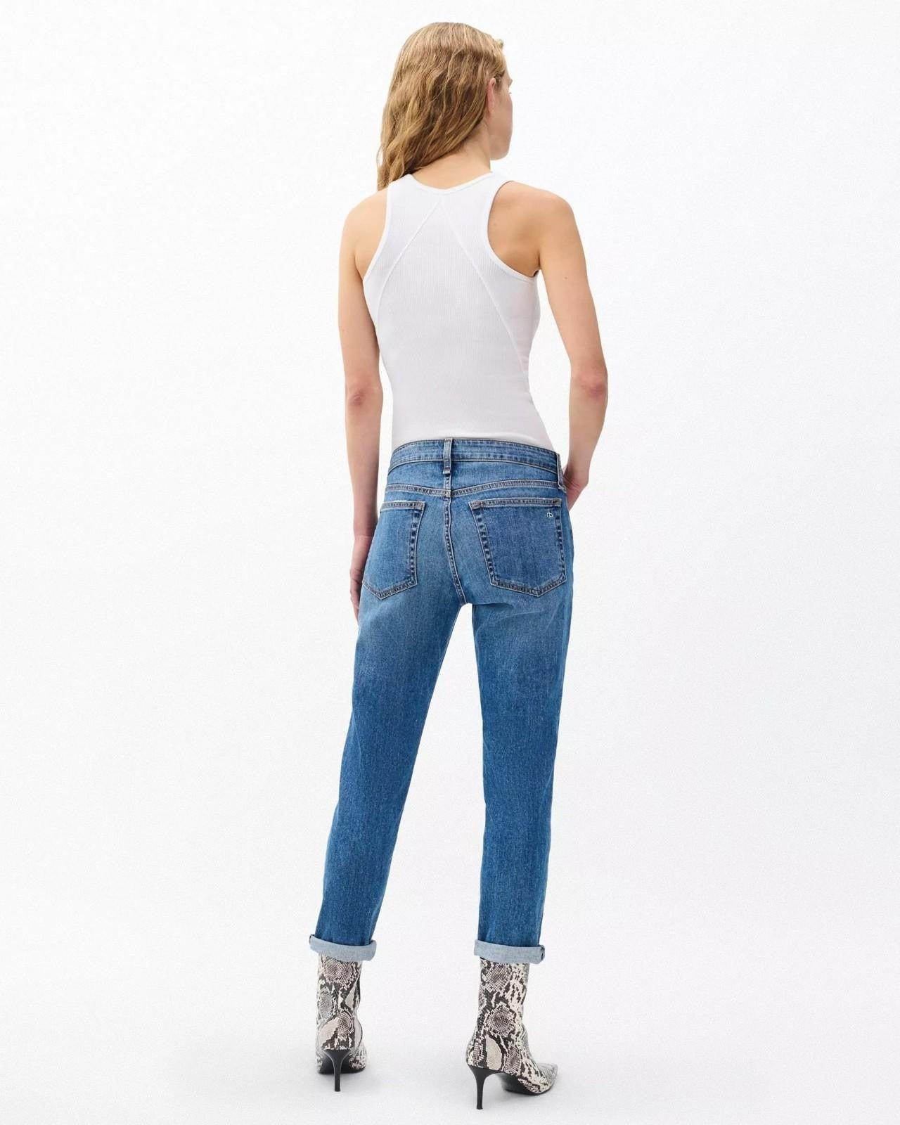 NEW Rag & Bone Women's 27 Julienne Dre Low-Rise Slim Boyfriend Jeans