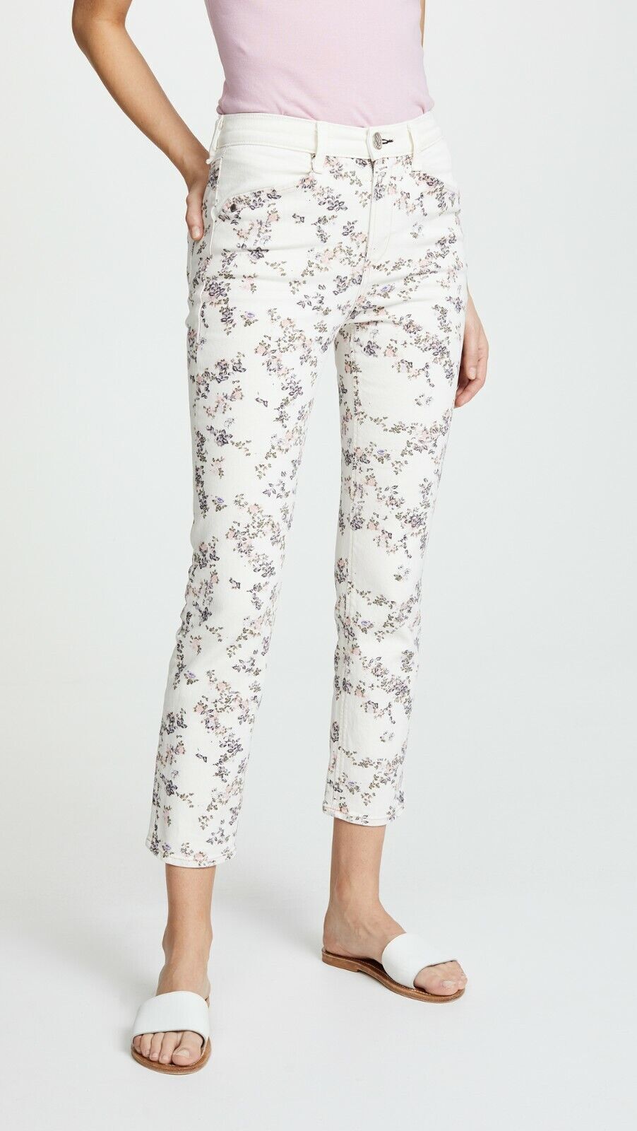 NEW! Rag & Bone Women's 29 Ellie Floral Cropped Straight-Leg Jeans NWT $265