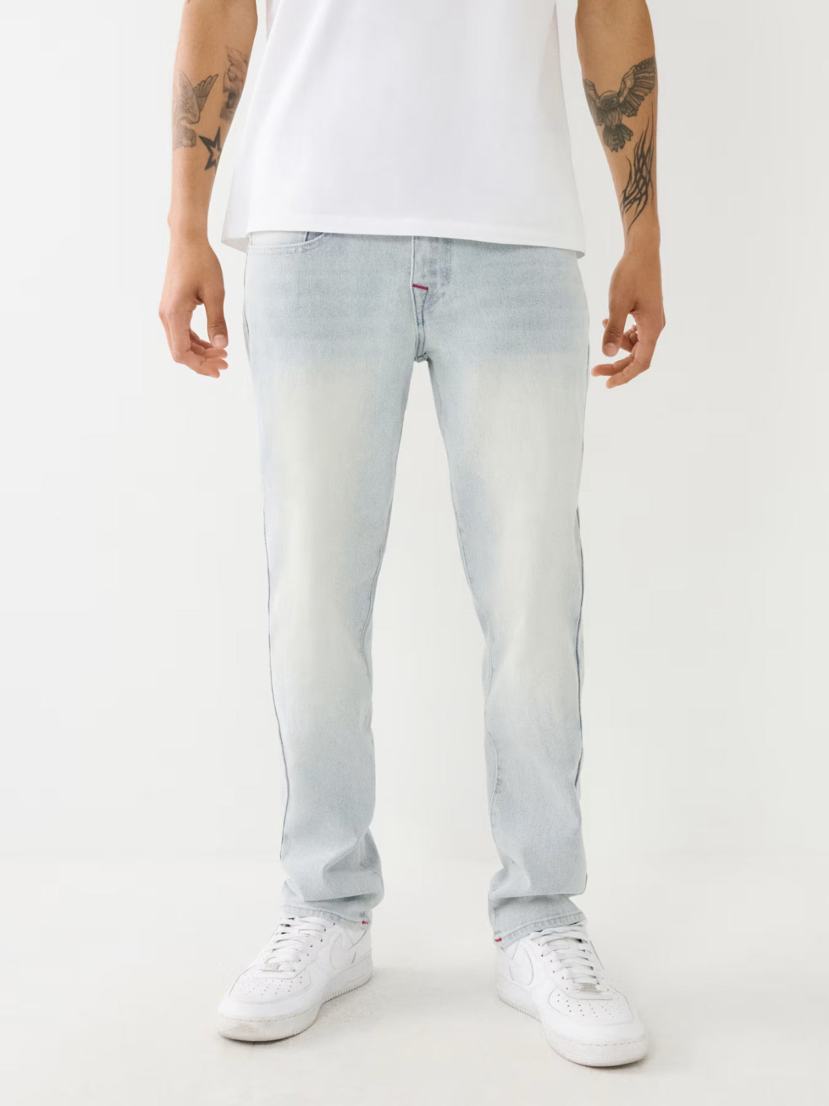 NEW! True Religion Men's 42 Geno Slim Light Blossom Wash Jeans NWT $159