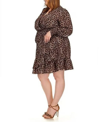 NEW! MICHAEL Michael Kors Women's Plus 3X Julia Smocked-Waist Dress NWT $165