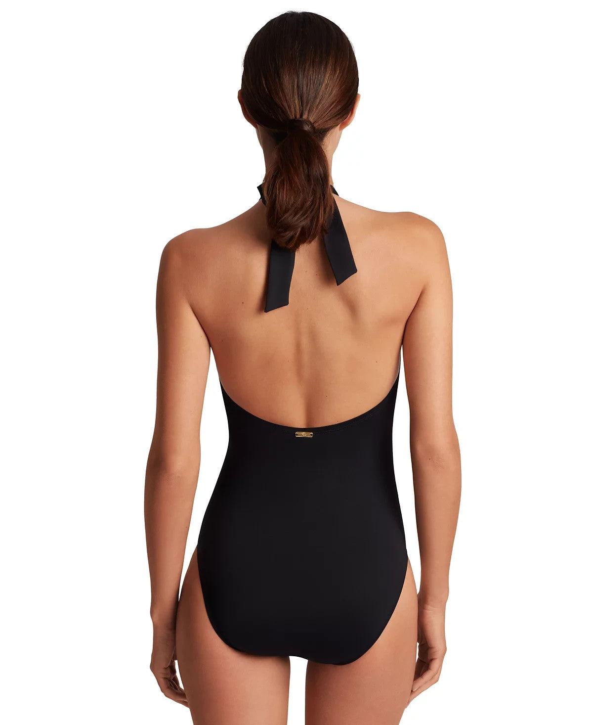 Lauren Ralph Lauren Womens 10 Macrame-Ring High-Neck One-Piece Swimsuit NWT $160