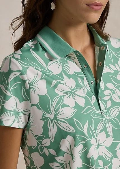 NEW RLX Golf Ralph Lauren Women's Tailored Fit Floral Polo Shirt