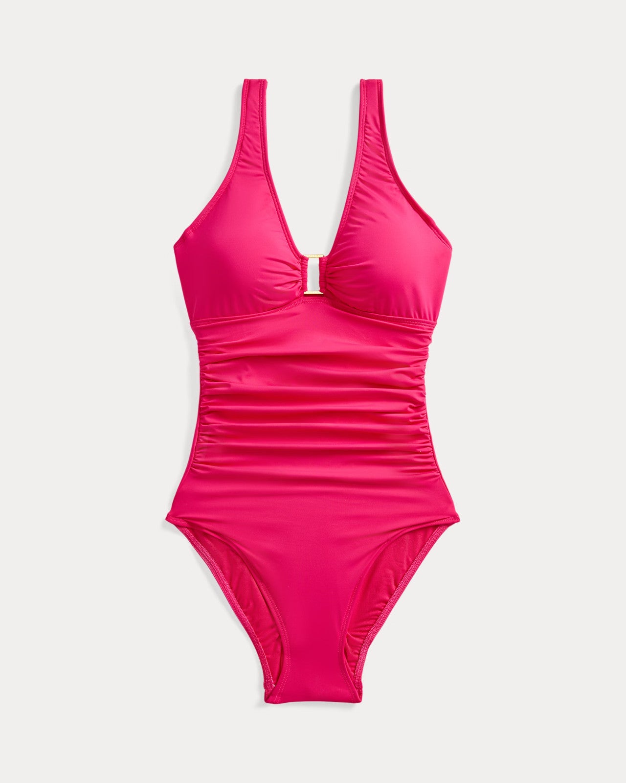 Lauren Ralph Lauren Womens 8 Shirred Ring-Front One-Piece Swimsuit NWT $145