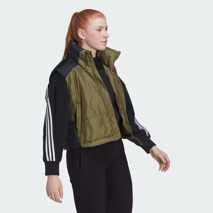 NEW! Adidas Women's XL Sportswear 3-Stripes Insulated Zip Vest