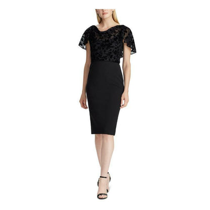 NEW! Lauren Ralph Lauren Women's 4 Floral Cap Sleeve Jewel Neck Dress NWT $195