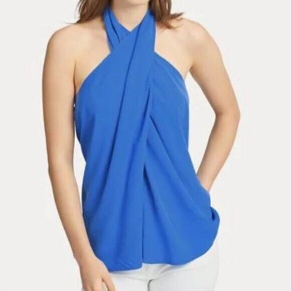 NEW! Polo Ralph Lauren Women's 2 Twist Front Halter Top NWT $198