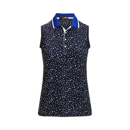 NEW RLX Golf Ralph Lauren Women's Stars Print Sleeveless Polo • Reg Price $110