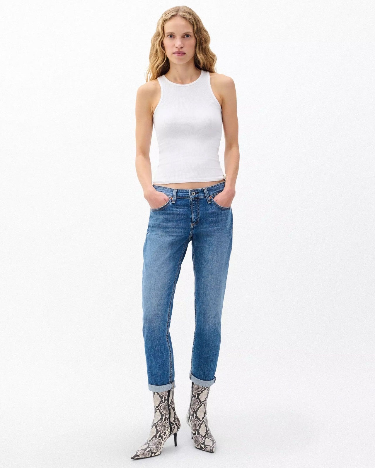 NEW Rag & Bone Women's 27 Julienne Dre Low-Rise Slim Boyfriend Jeans