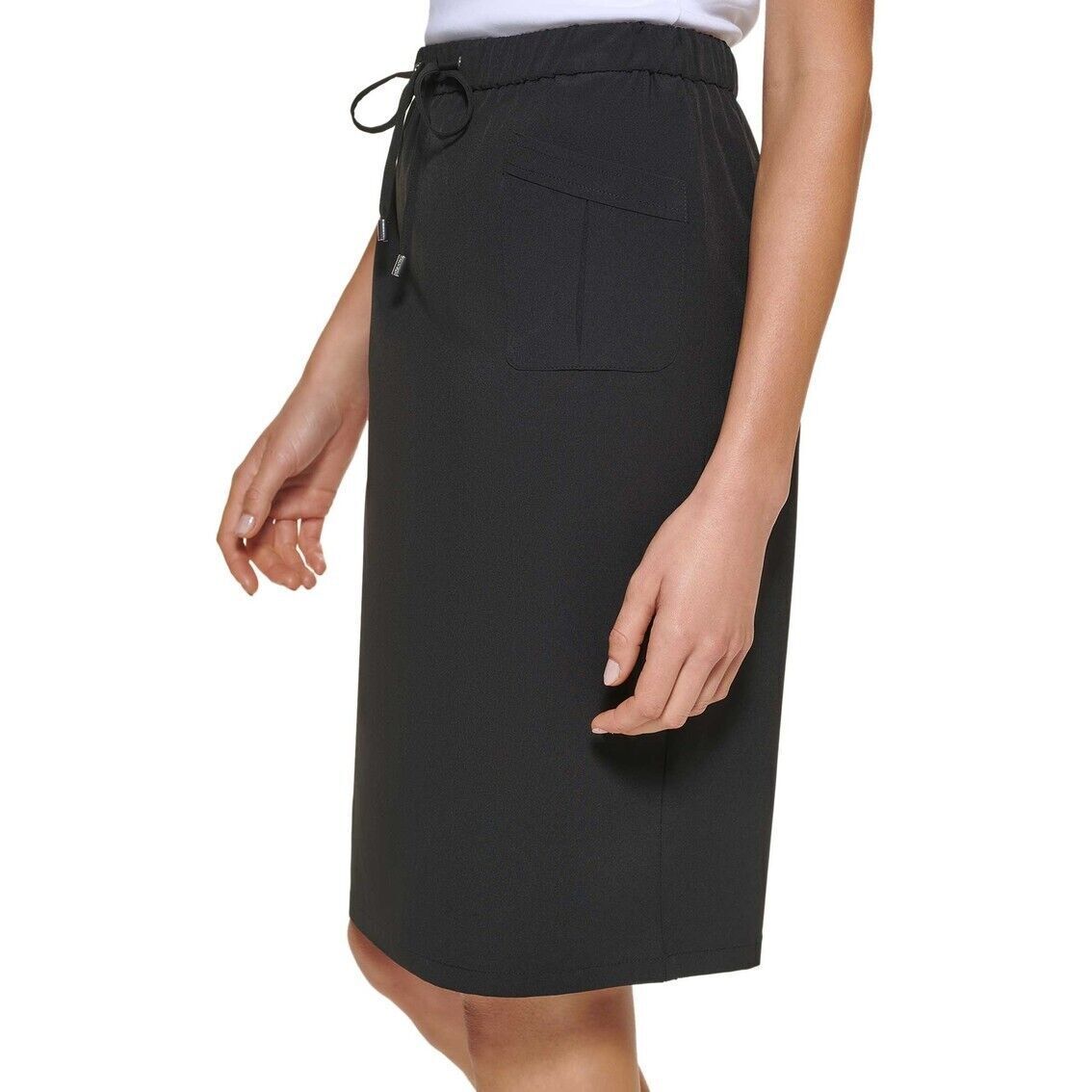 NEW! Calvin Klein Women's XL Drawstring Skirt In Black NWT $79.50