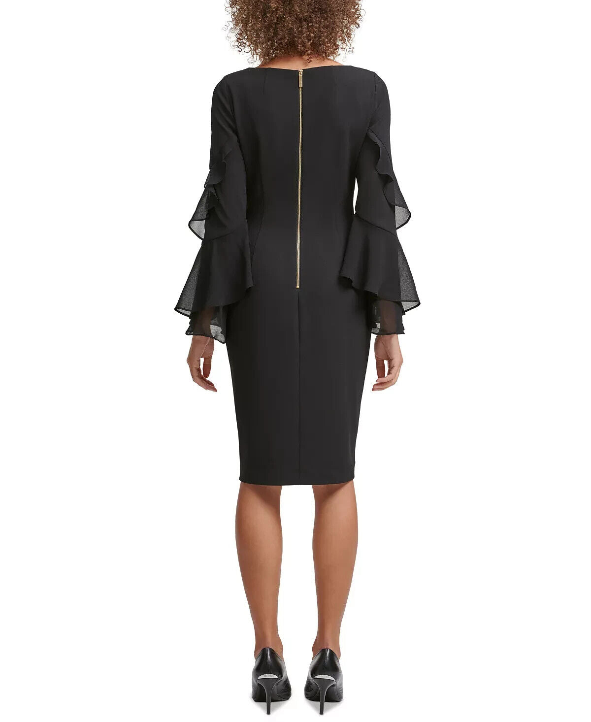 NEW! Calvin Klein Women's 10 Ruffle-Sleeve Sheath Dress NWT $134