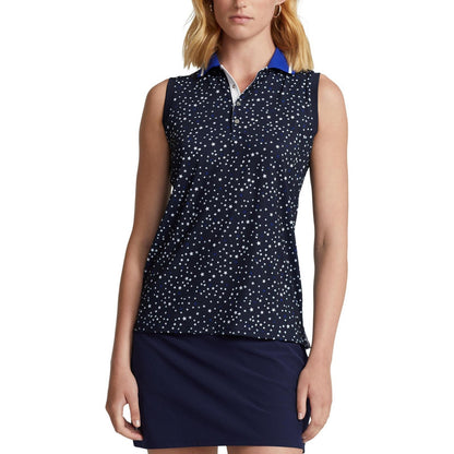 NEW RLX Golf Ralph Lauren Women's Stars Print Sleeveless Polo • Reg Price $110