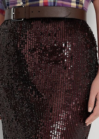 NEW! Lauren Ralph Lauren Women's 22W Sequined Tulle Pencil Skirt NWT $295