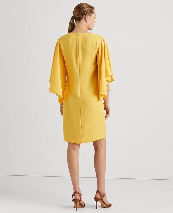 NEW! Lauren Ralph Lauren Women's 12 Ruffle-Sleeve Cocktail Dress NWT $175