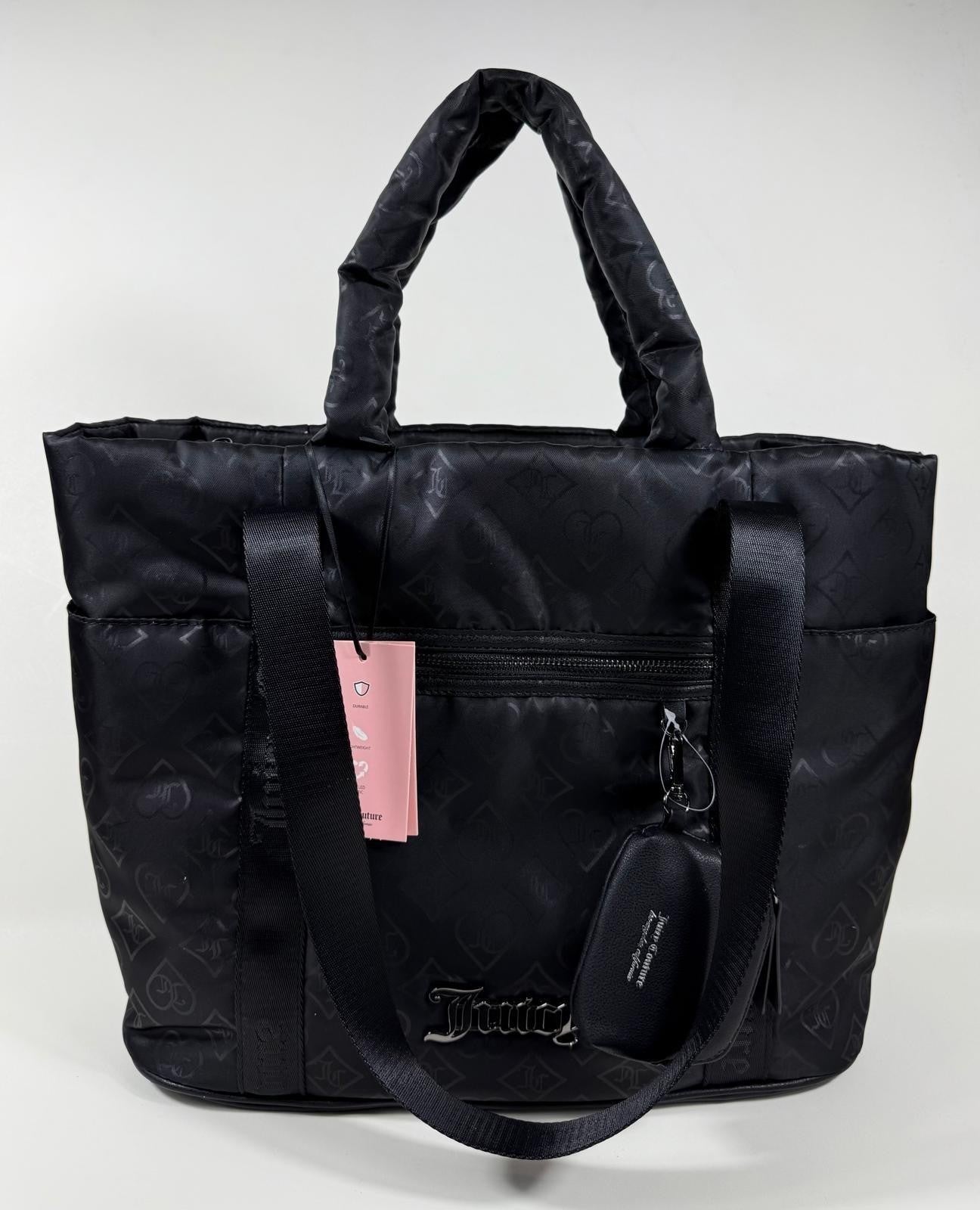 NEW Juicy Couture Women's Large To Go Logo Tote Bag with Coin Pouch NWT $99