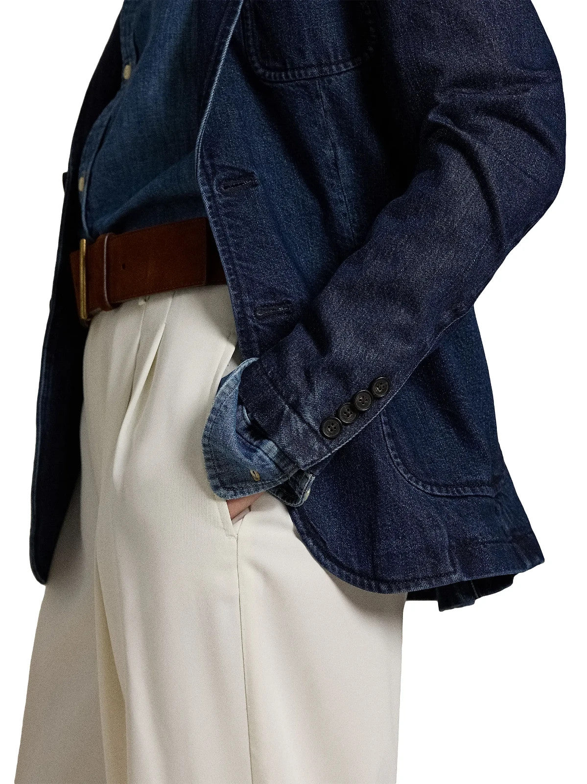 NEW Polo Ralph Lauren Women's 6 Cotton Denim Single-Breasted Blazer NWT $498