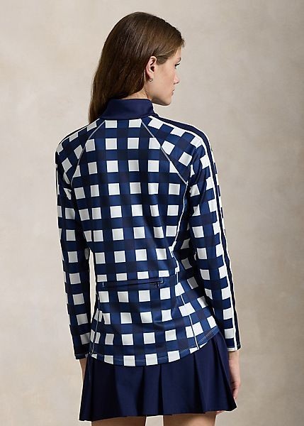 NEW RLX Ralph Lauren Women's L Stretch Interlock Quarter-Zip Mockneck NWT $188