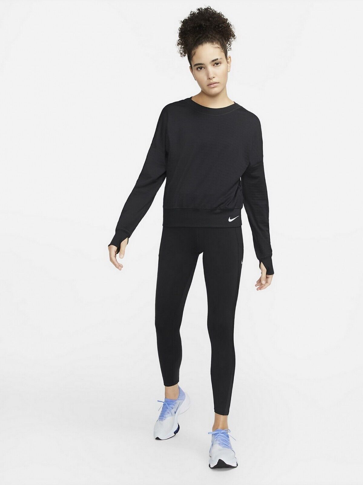 NEW! Nike Women's Plus Size 2X Therma-FIT Reversible Sweatshirt In Black NWT $90