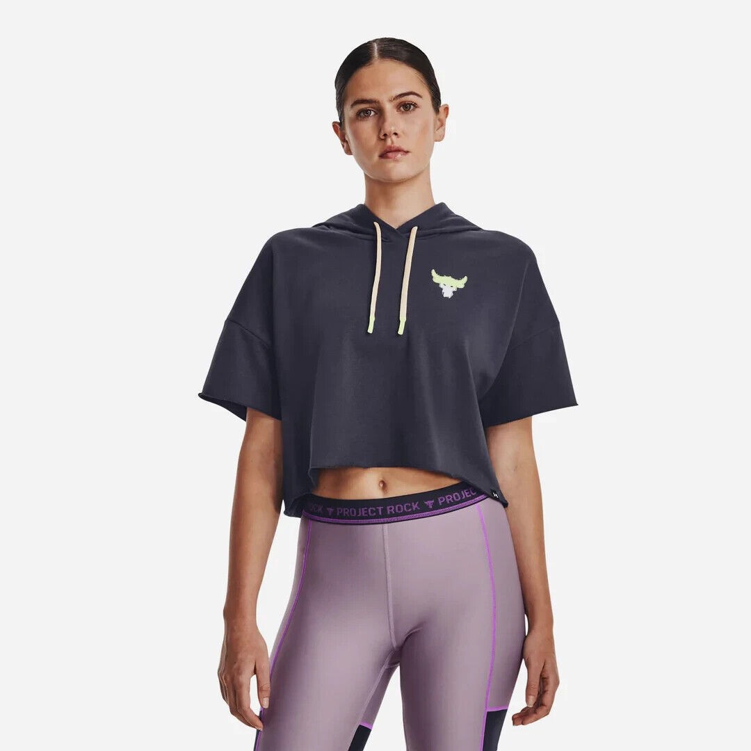 NEW Under Armour Women's XL Armour Project Rock Rival Terry Hoodie NWT $65