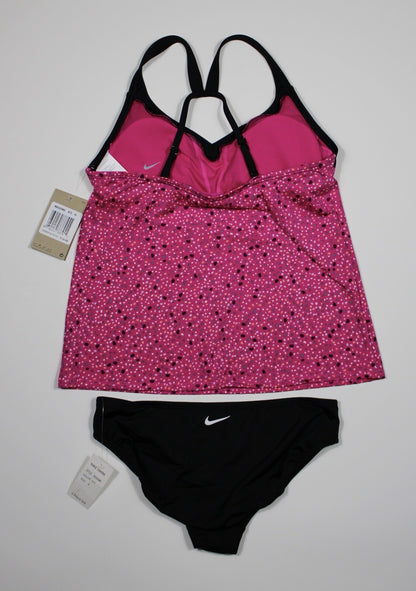 NEW! Nike Women's M Water Dots V-Neck Swim Tankini Top & Bottom Set NWT $104