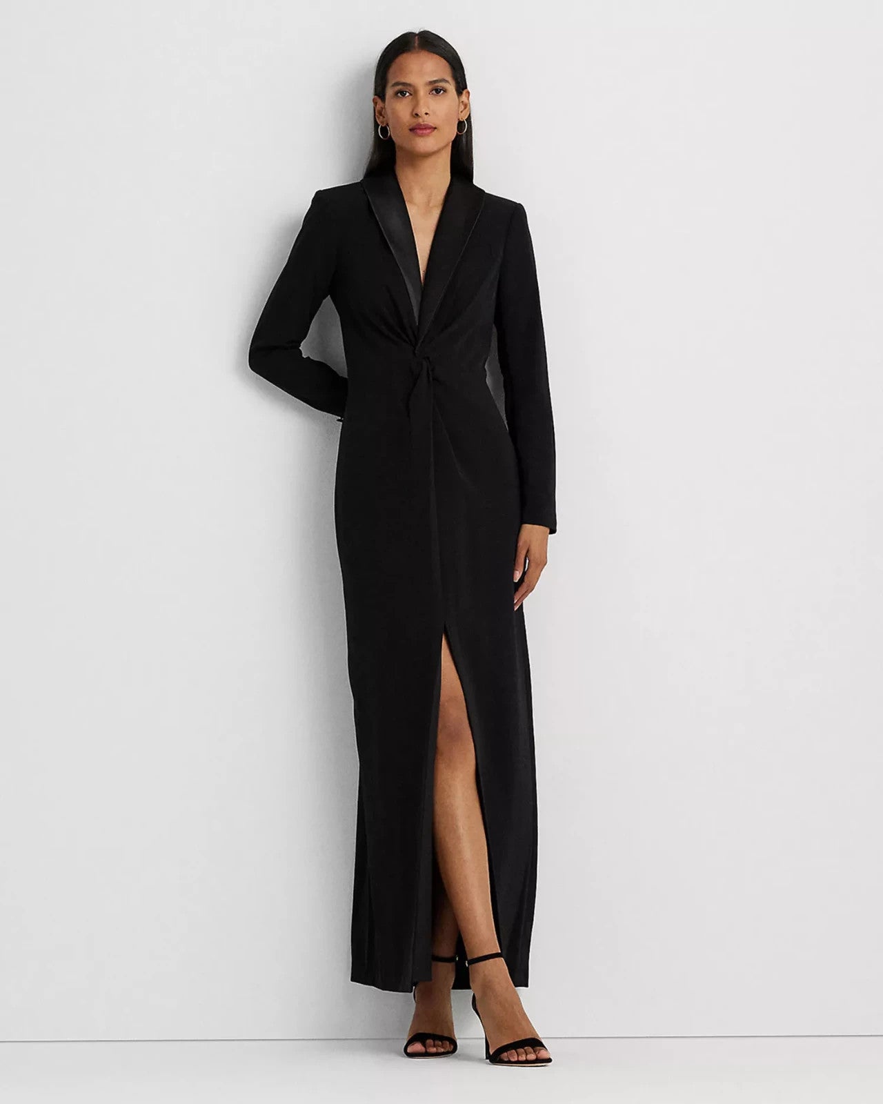 NEW Lauren Ralph Lauren Women's 14 Crepe Long-Sleeve Gown NWT $345