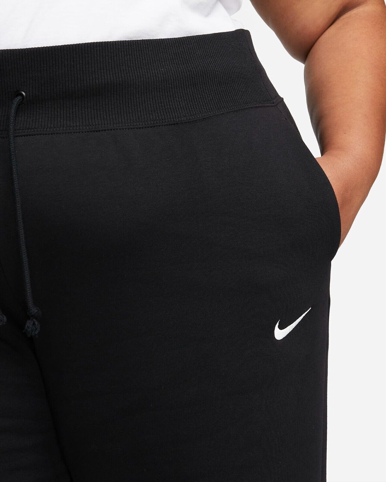 Nike Womens 2X Sportswear Phoenix Fleece High-Waisted Wide-Leg Tracksuit Bottoms