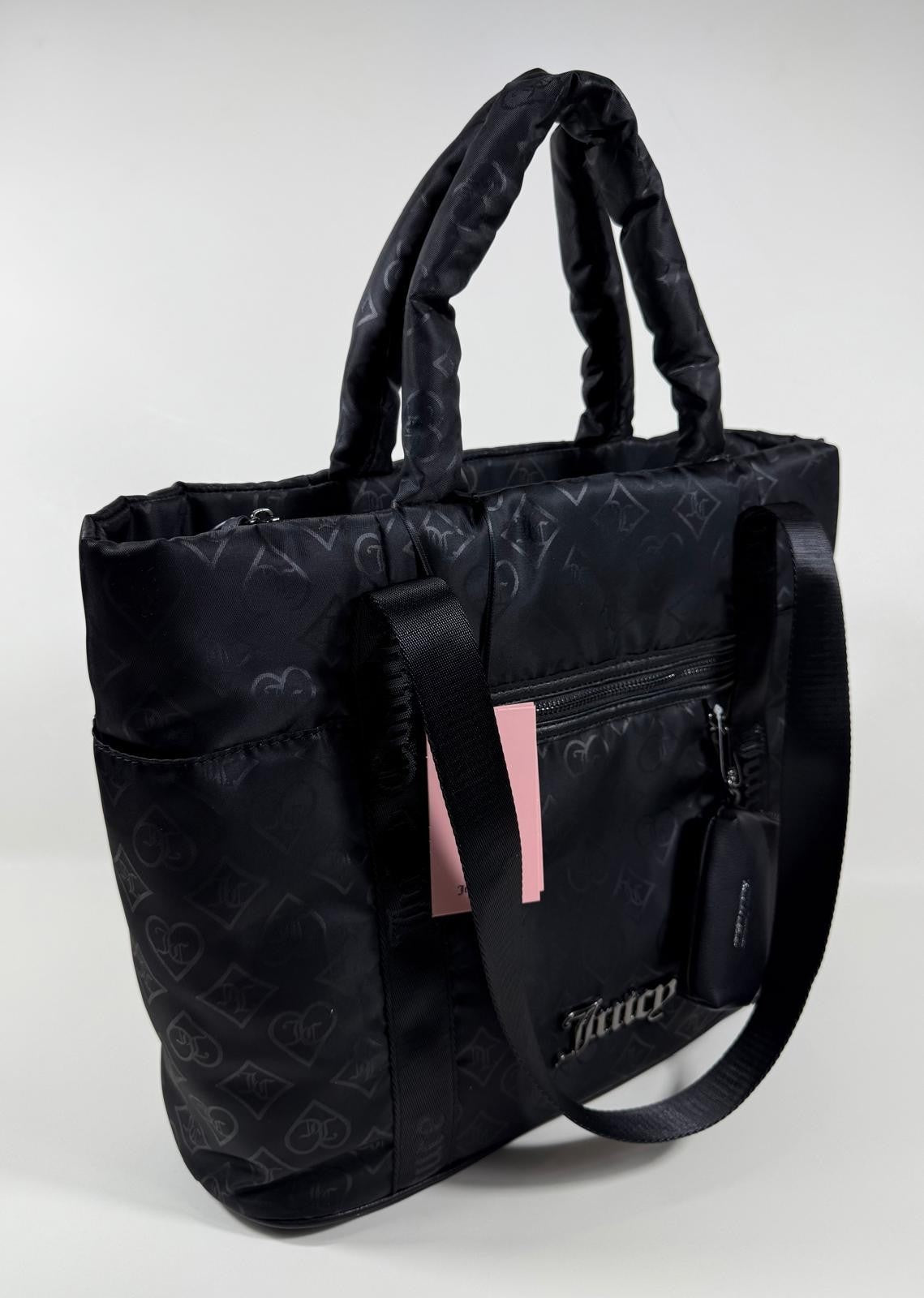 NEW Juicy Couture Women's Large To Go Logo Tote Bag with Coin Pouch NWT $99